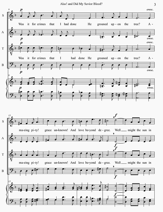 music page - Alas and Did My Savior