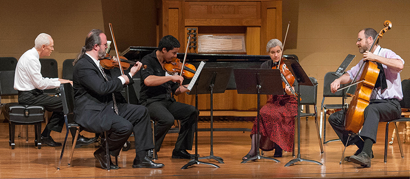 photo - J. Bruce Ashton with piano quintet