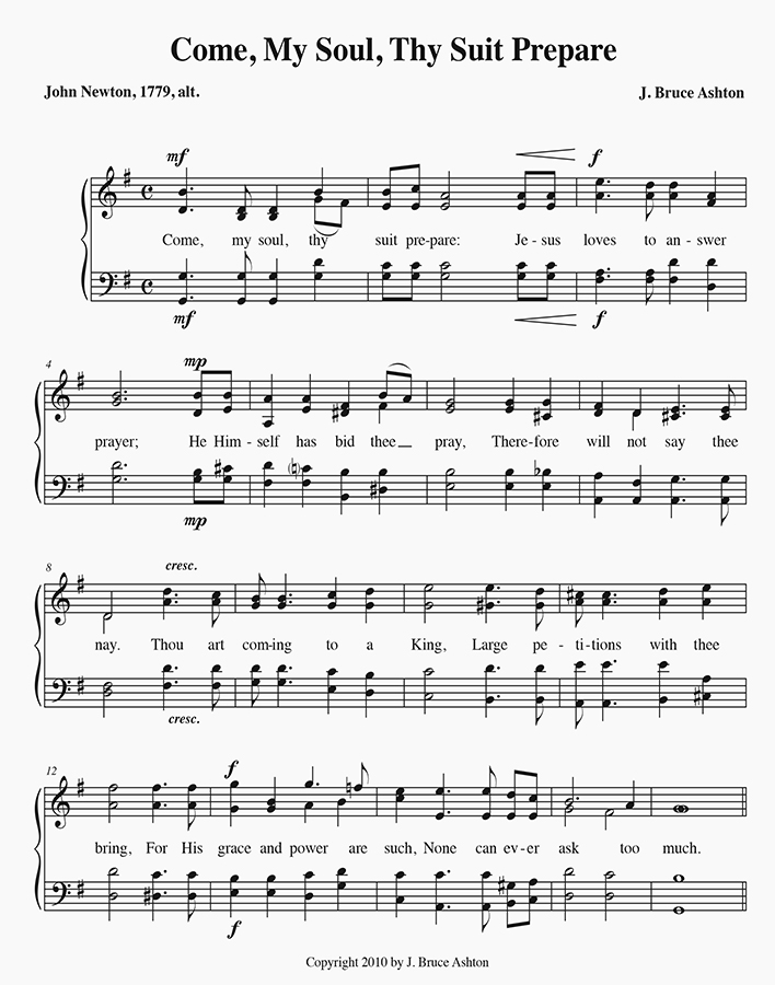 music page -Come My Soul-p1