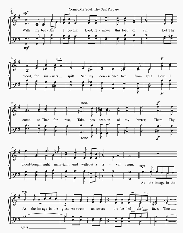 music page - Come My Soul p.2