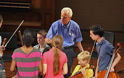 photo - composer coaching students