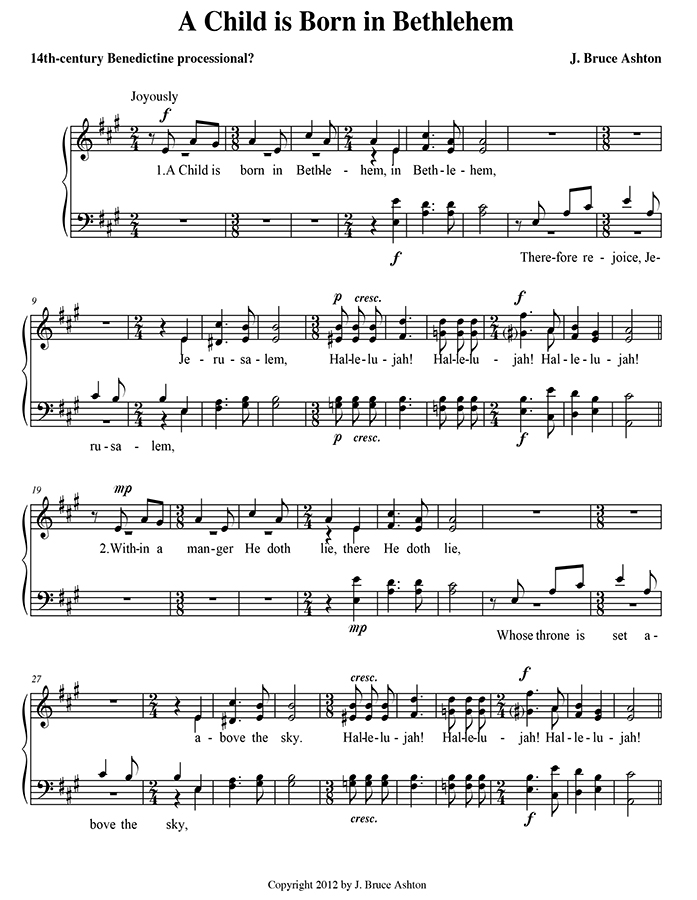 music page - A Child is Born p1