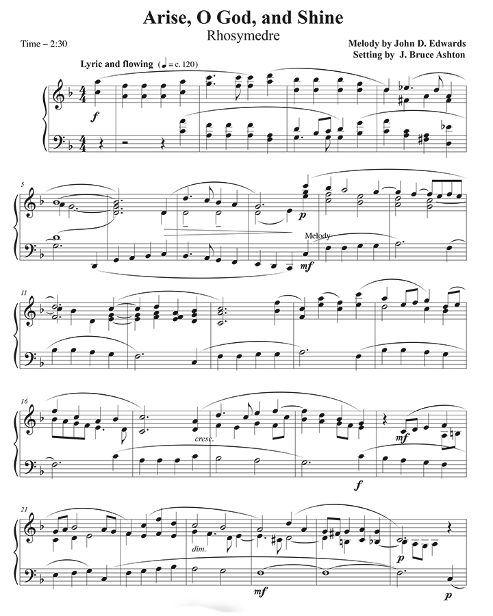 music page - Arise O God p1