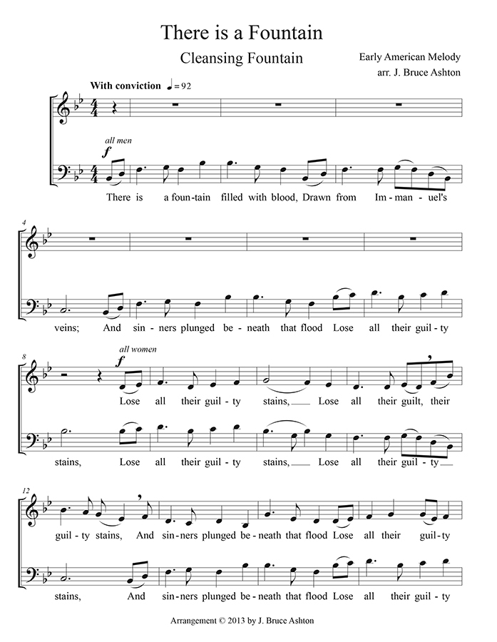 music page - There is a Fountain p1