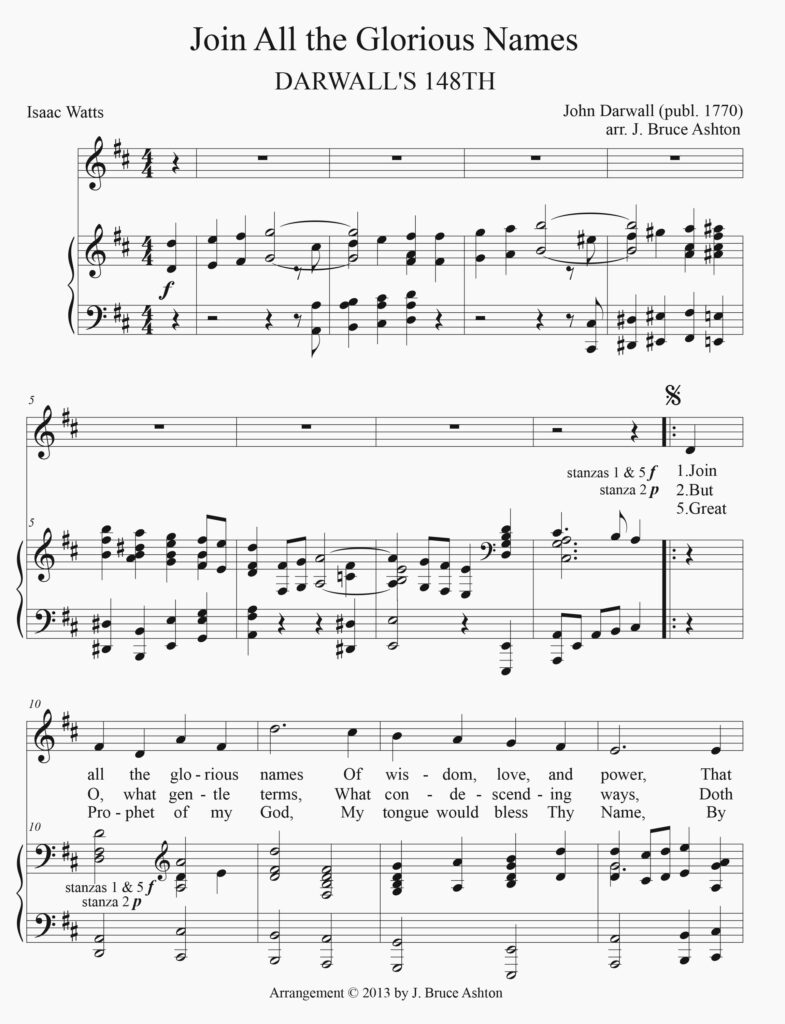 music page -Join All the Glorious Names p1