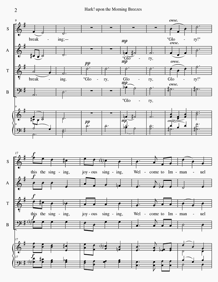 music page - Hark! Upon the Morning p2