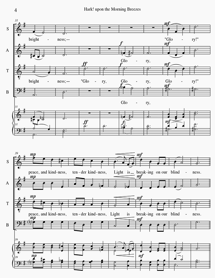 music page - Hark! Upon the Morning p4