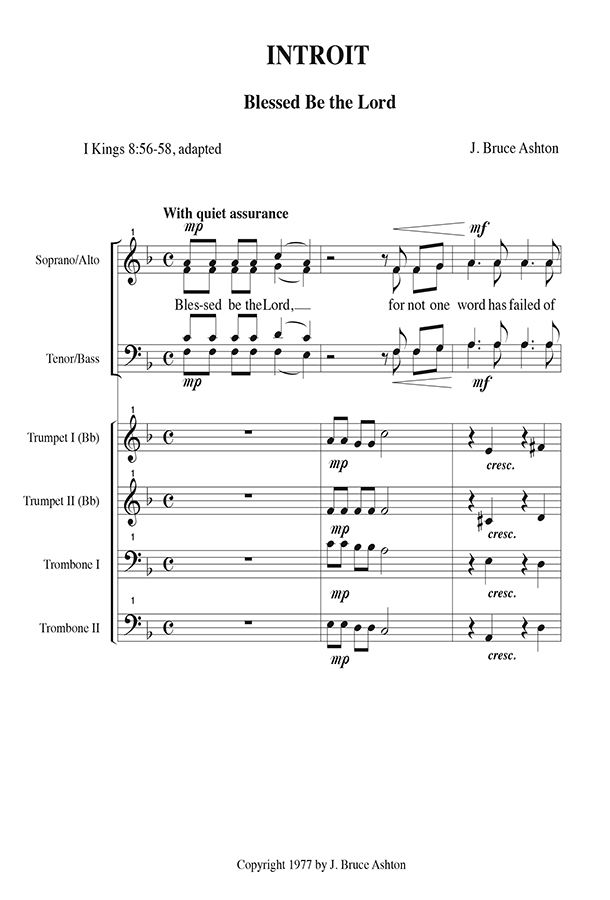 music page -Blessed be the Lord-brass-p1