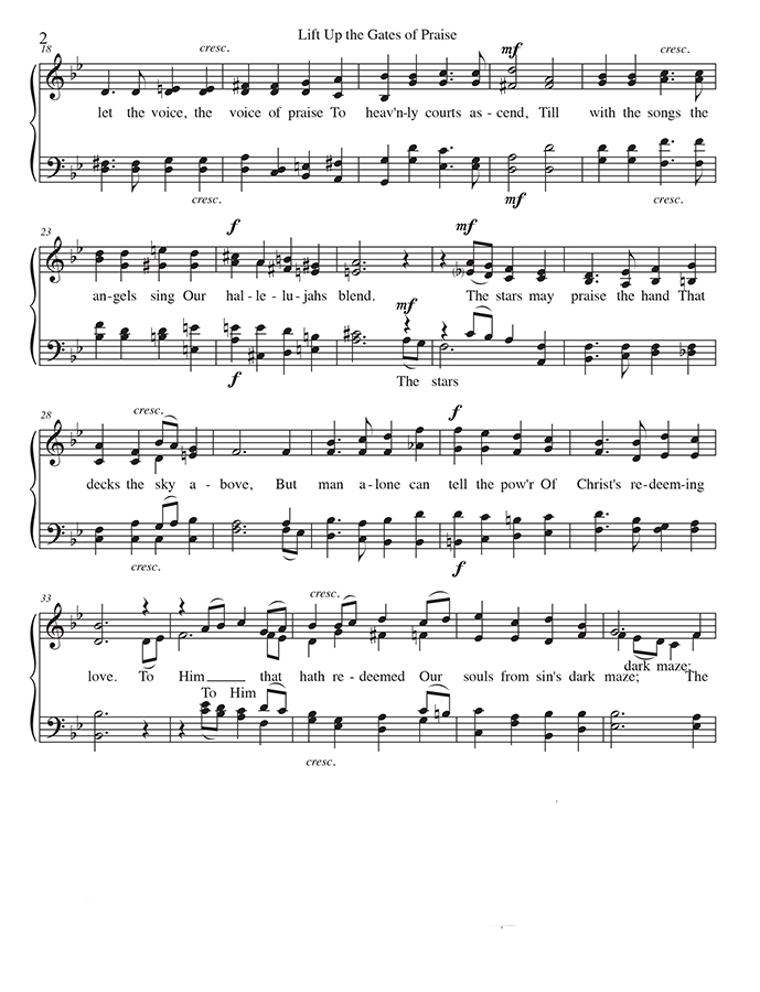 music page - Lift up the Gates p2