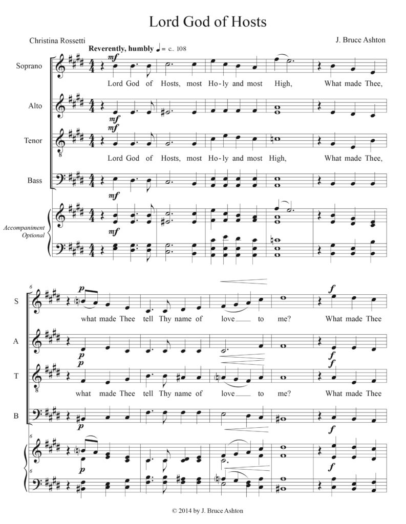 music page - Lord God of Hosts p1