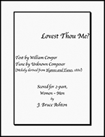 choral music cover - Lovest Thou Me? 200
