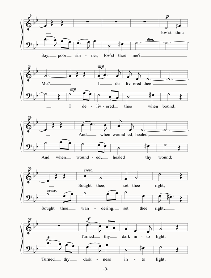 music page - Lovest Thou Me? p2
