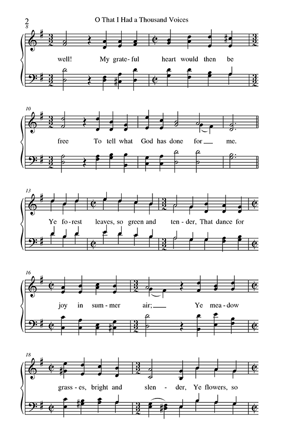 music page - O That I Had, p2