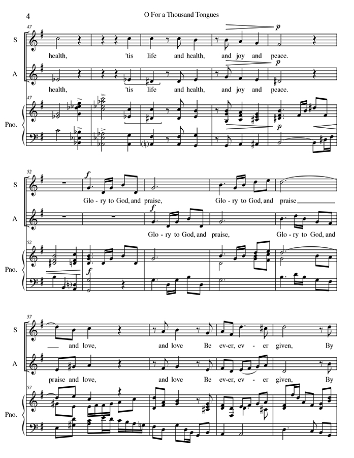 music page - O for a Thousand Tongues p4