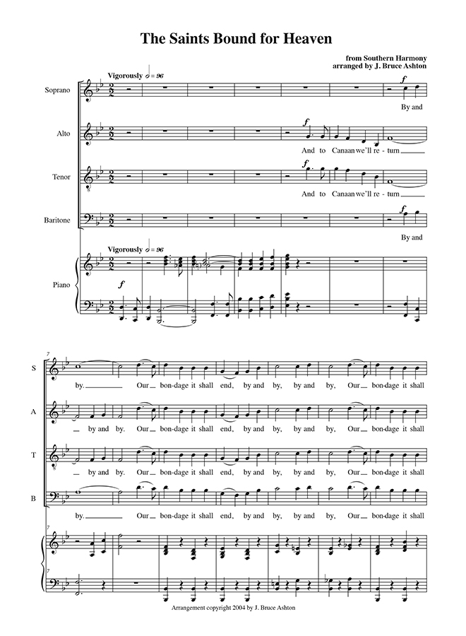 music page - Saints Bound for Heaven p1