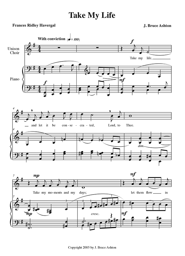 music page - Take My Life p1