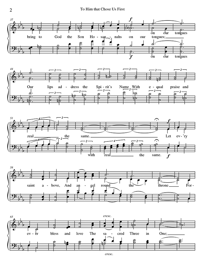 music page - To Him that Chose us p2