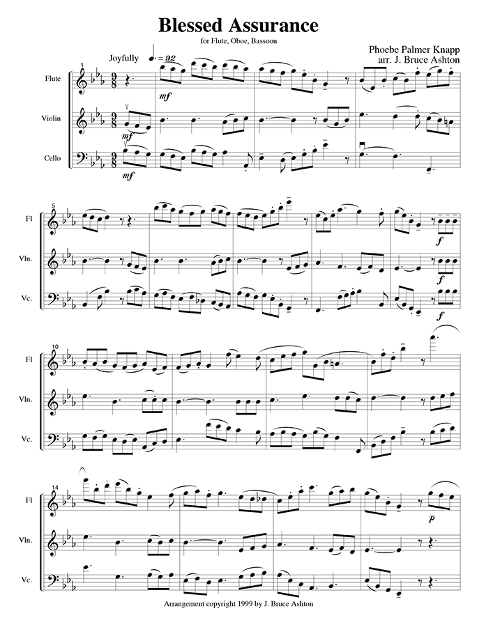 music page - Blessed Assurance p1