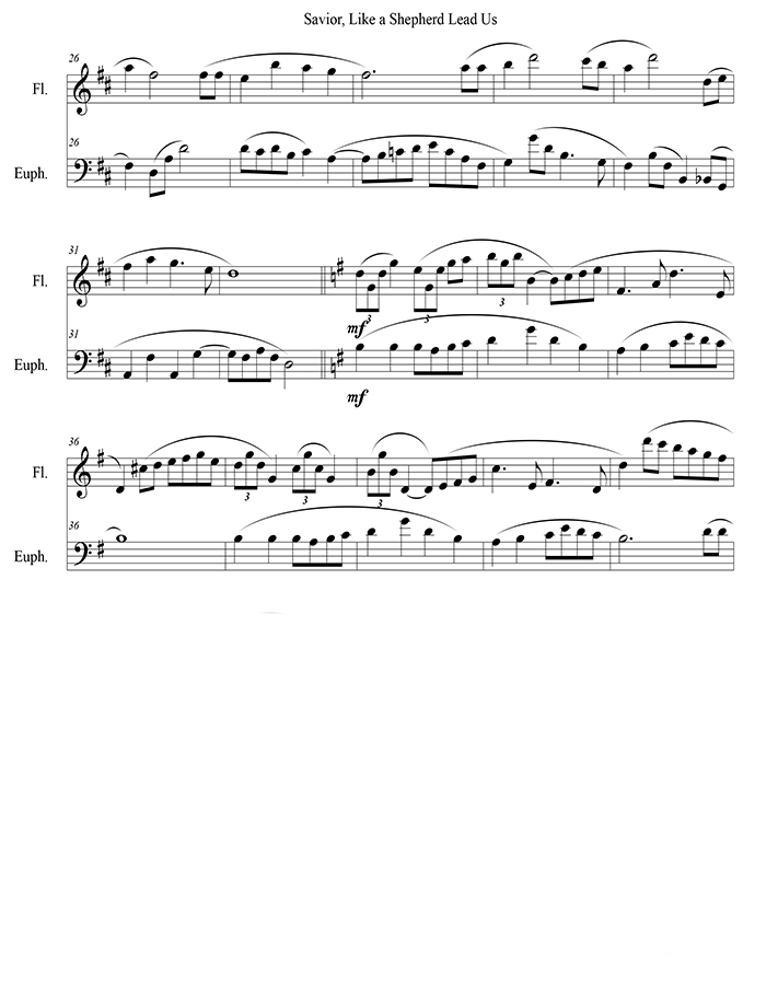 music page-Savior, Like a Shepherd flt/euph