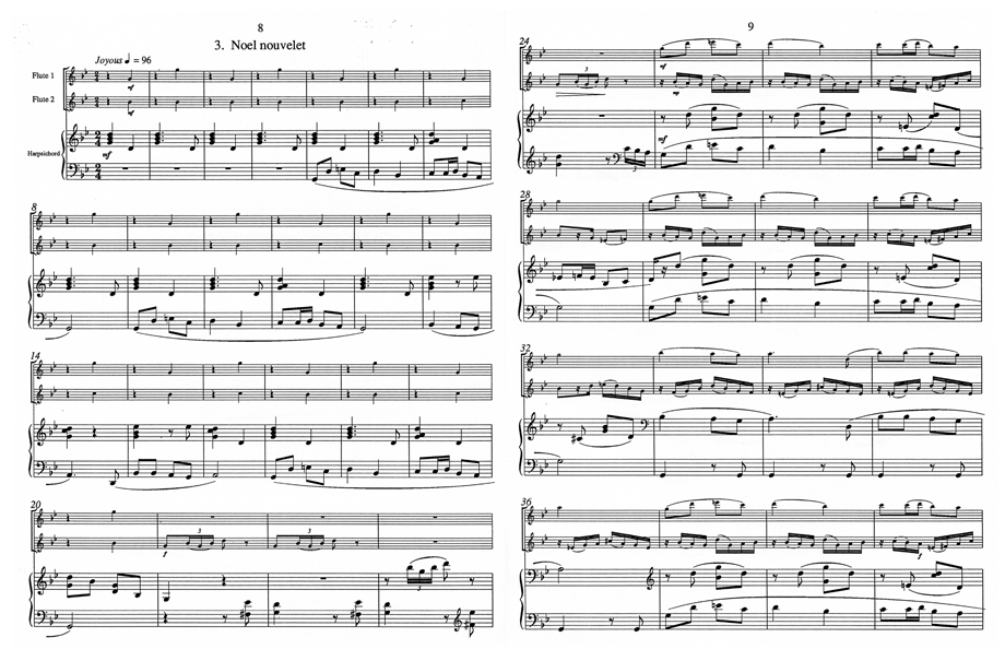 music pages - Noel Nouvelet 2 flutes