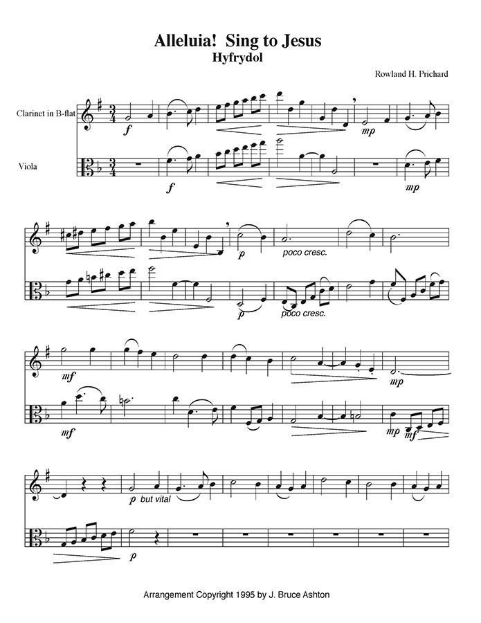music page - Alleluia! Sing to Jesus p1