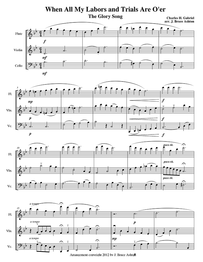 music page - Glory Song p1