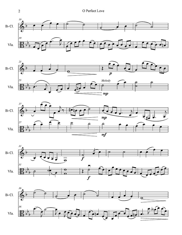 music page - O Perfect Love p2