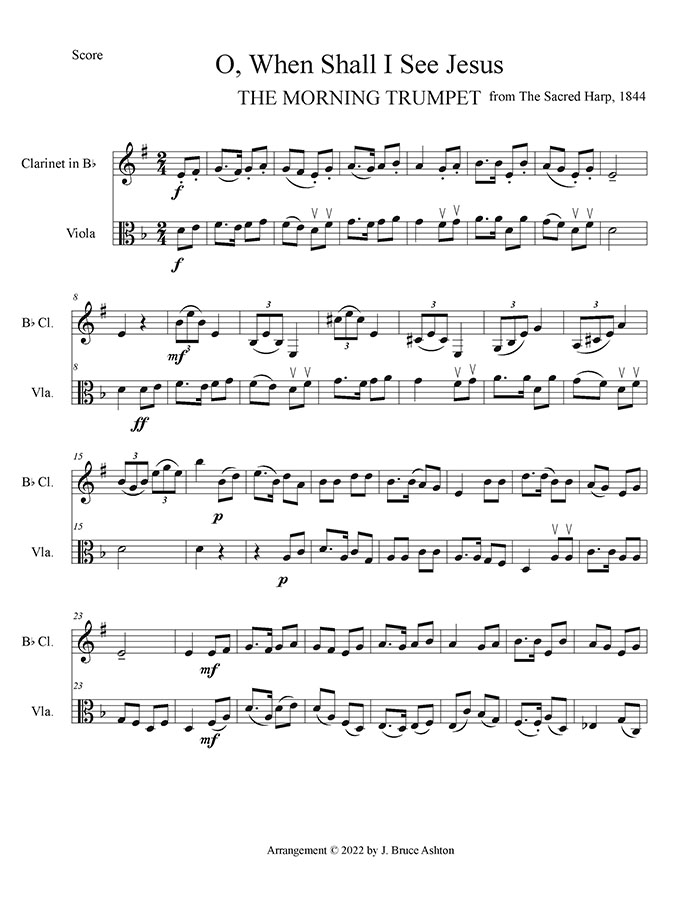 music page - O When Shall I See p1