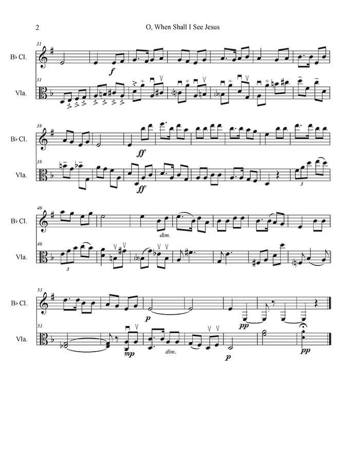 music page - O When Shall I See p2