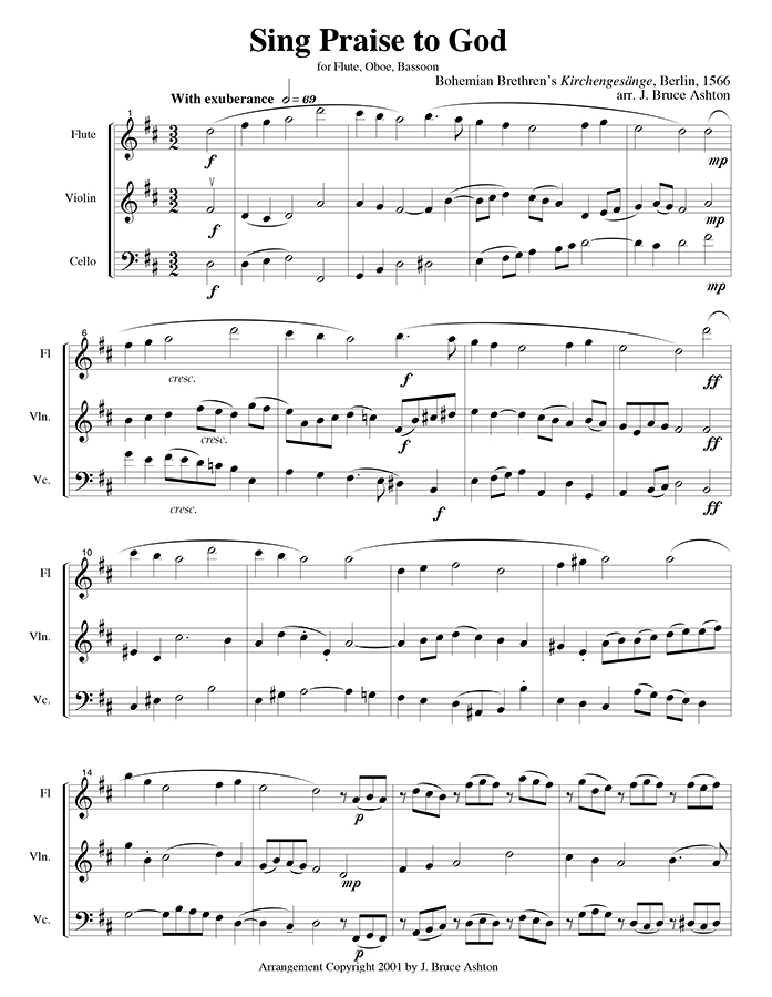 music page - Sing Praise to God p1